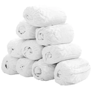 

Disposable Shoe Boot Covers Booties Covers Home and Work Shoe Overshoes 200 Pack (100 Pairs/White)