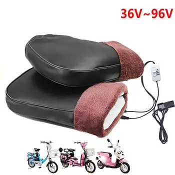

12V Motorcycle Handlebar Muffs Detachable Waterproof Electric Heating Winter Warm Gloves for Scooters Motorcycle Heated Gloves