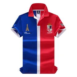 Camisa polo masculina moda casual manga curta de alta qualidade dos homens t camisa verão bordado mais tamanho masculino marca algodão tshirt