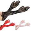 1 Pair Women Gloves Hollow Out Holes Sexy Punk Goth Lady Disco Dance Costume Fingerless Mesh Fishnet Gloves Wedding Bride ► Photo 3/6