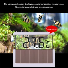 Солнечная панель светодиодный термометр для аквариума Цельсия термометр по Фаренгейту солнечный термометр для аквариума