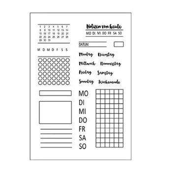 

German Clear Stamps Date Calendar Planner Stamps planner Journal Notebook Decoration Stamps