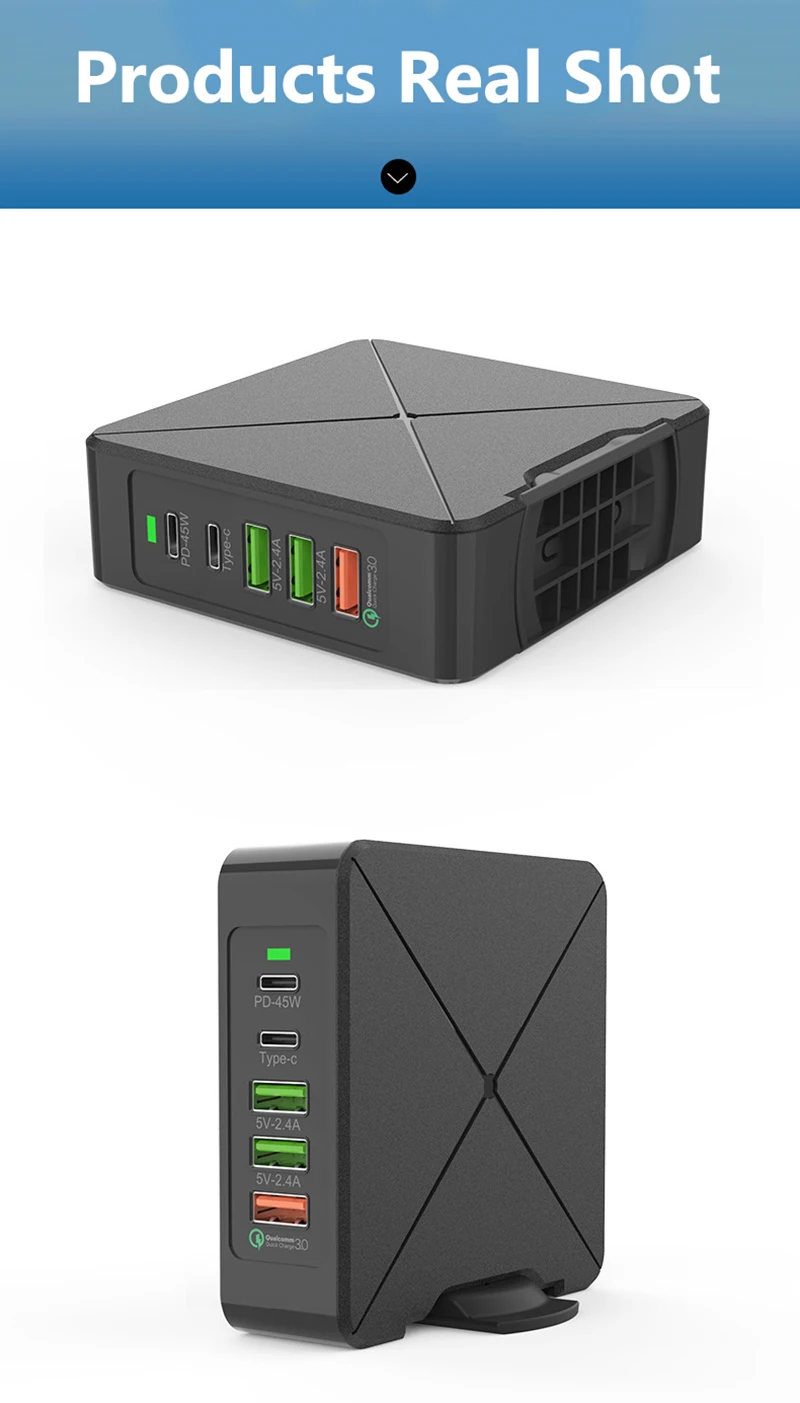 20 шт./лот BRSUANG 75 Вт Quick Charge 3,0 type C USB PD адаптер питания для смартфонов и ноутбуков для iPad Pro Surface Pro huawei samsung