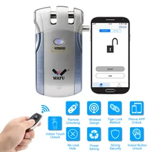 WF-010U Wireless Security Invisible Keyless Entry Door Intelligent Lock Home Smart Remote Control Lock APP Bluetooth Unlocking