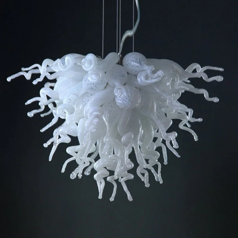 

Contemporary Custom Made Hand Blown Modern Murano Glass Chandelier Hand Blown Glass Tulip Lamp