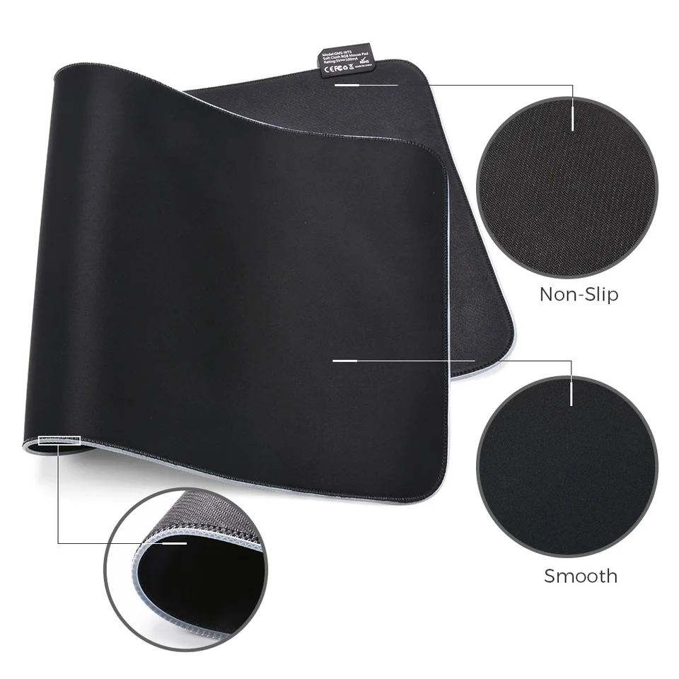 LED Light Mousepad RGB Keyboard Cover Desk-mat Colorful Surface Mouse Pad Waterproof Multi-size World Computer Gamer CS_voghion.com