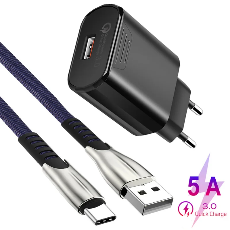 Зарядный кабель QC 3 0 для Samsung S8 A30S A50 Huawei P Smart Z Motorola One Action G6 LG Stylo 5 | Мобильные