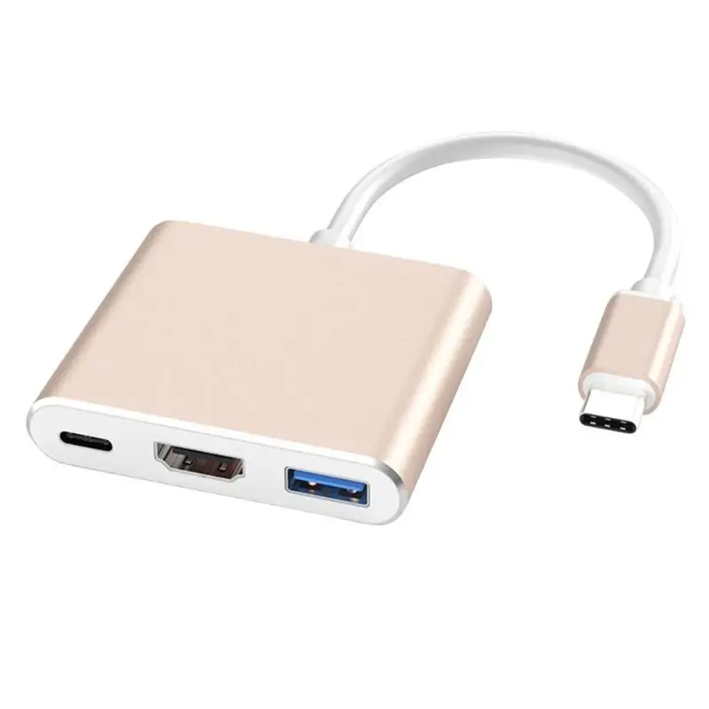 Горячая Распродажа USB концентраторы многофункциональные HW-TC34 тип-c к HDMI USB PD зарядка 3 в 1 адаптер конвертер док-станция