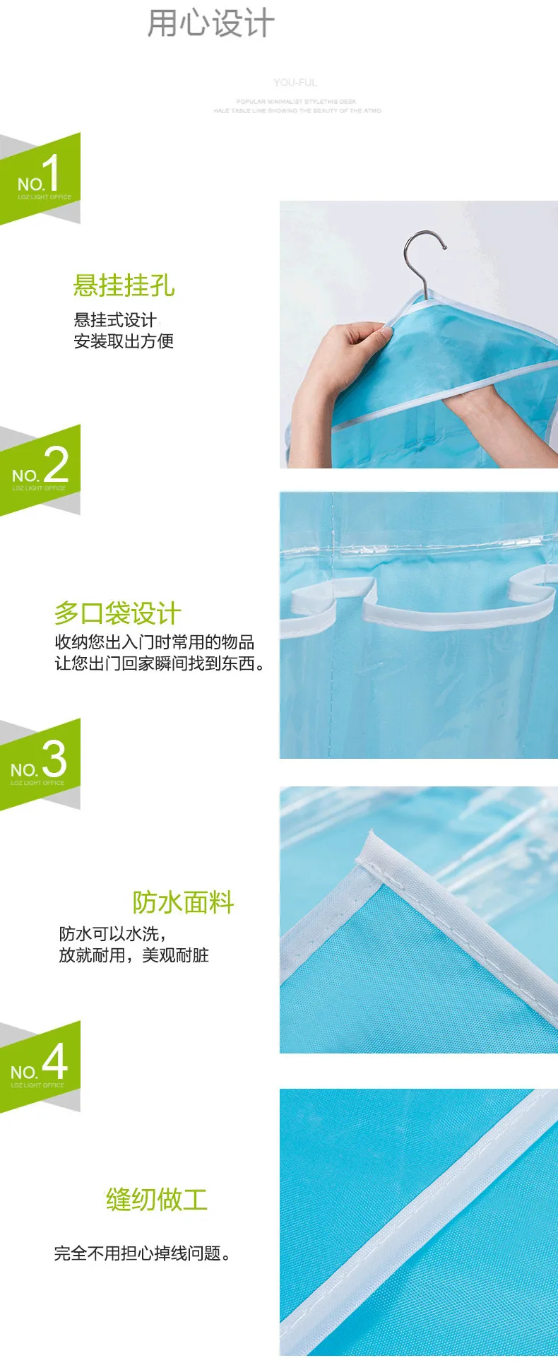 16 Grid Home Storage Underwear Storage Hanging Bag Multi-layer Wardrobe Panty Socks Storage Bag Closet Wardrobe Organizer