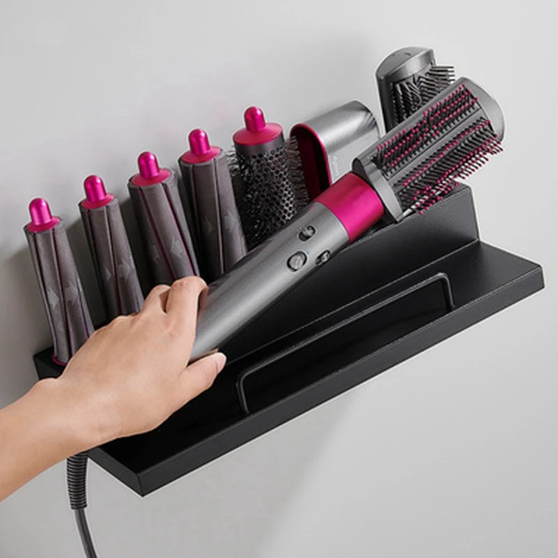 Estante de almacenamiento para secador y rizador de pelo Dyson Airwrap,  caja de almacenamiento para herramientas de cuidado del cabello, estante de  baño, montado en la pared - AliExpress Hogar y jardín