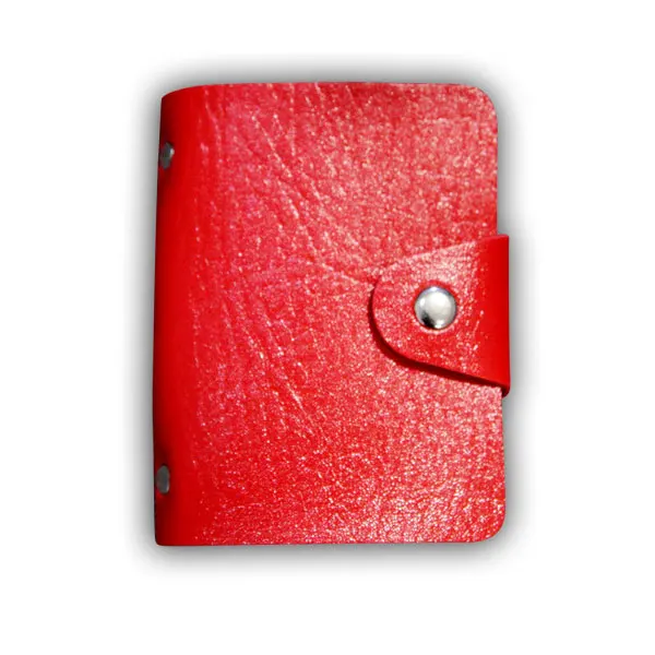 Портативный держатель для карт, сумка для женщин и мужчин, кошелек из искусственной кожи, чехол для кредитных карт, сумка для хранения банковских карт, маленькая сумка для мелочи - Цвет: Красный
