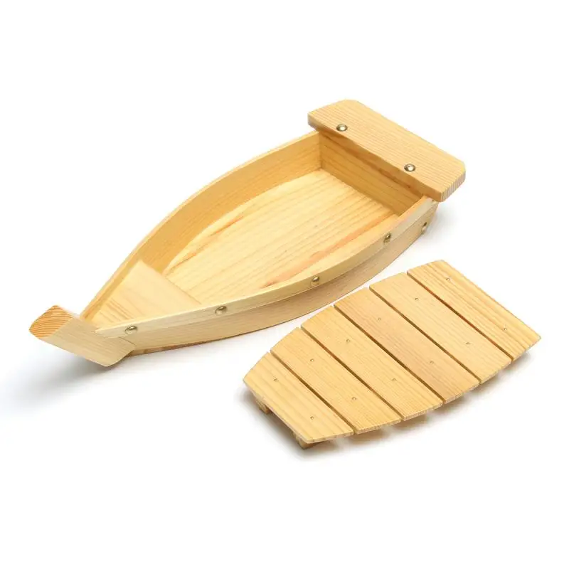42X17X7.5Cm 일본 요리 스시 보트 스시 도구 나무 수제 간단한 선박 사시미 모듬 된 차가운 요리 식기 바
