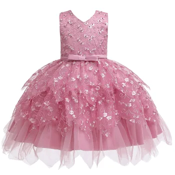 

2020 Kids Pageant Party Sequin Dresses for Girls Birthday Wedding Party Show Ballo Gowns Toddler Girl Princess Holy Communion