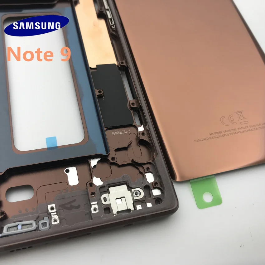 samsung Galaxy NOTE 9 N960 N960F чехол с полным корпусом задняя крышка Передний экран стекло объектив+ средняя рамка полные части