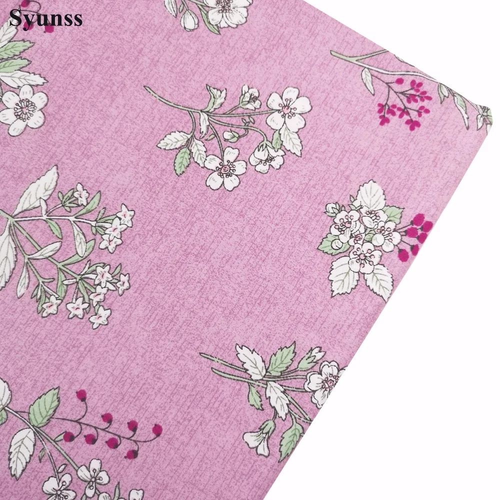 Syunss, новинка, розовая хлопковая ткань с цветочным принтом для лоскутного шитья, Tilda, детские кроватки, тканевые подушки, одеяло для шитья, Tissus