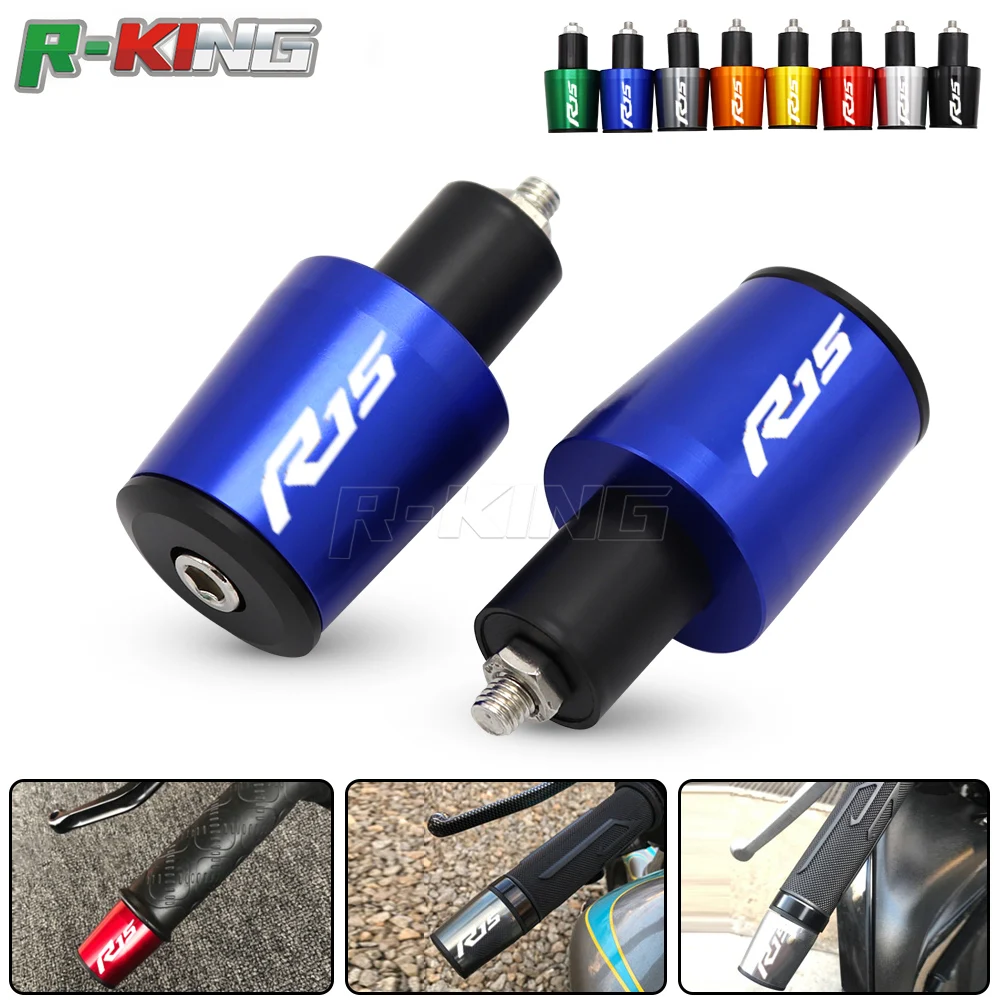 

CNC 22MM Handlebar Grips Handle Bar Cap End Plugs For YAMAHA R15 indian version 2011-2014