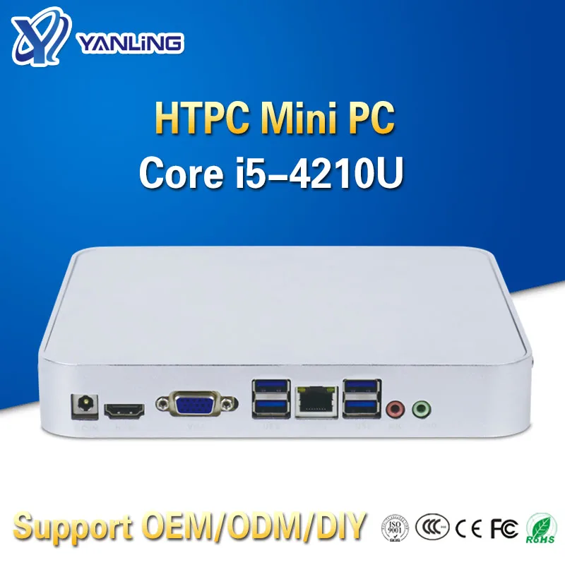 Настольные компьютеры ПК Core i5 4210U barebones x86 с одной платой мини компьютер rs232 COM 6 USB