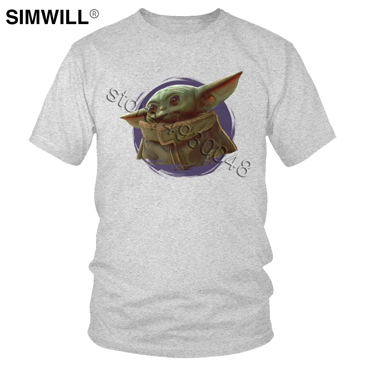 Kawaii ребенок футболка Yoda Для мужчин хлопковая толстовка с принтом «Звездные войны», футболка с короткими рукавами летняя футболка для мальчиков красивый фильм футболка стандартного кроя Топы в подарок - Цвет: Серый
