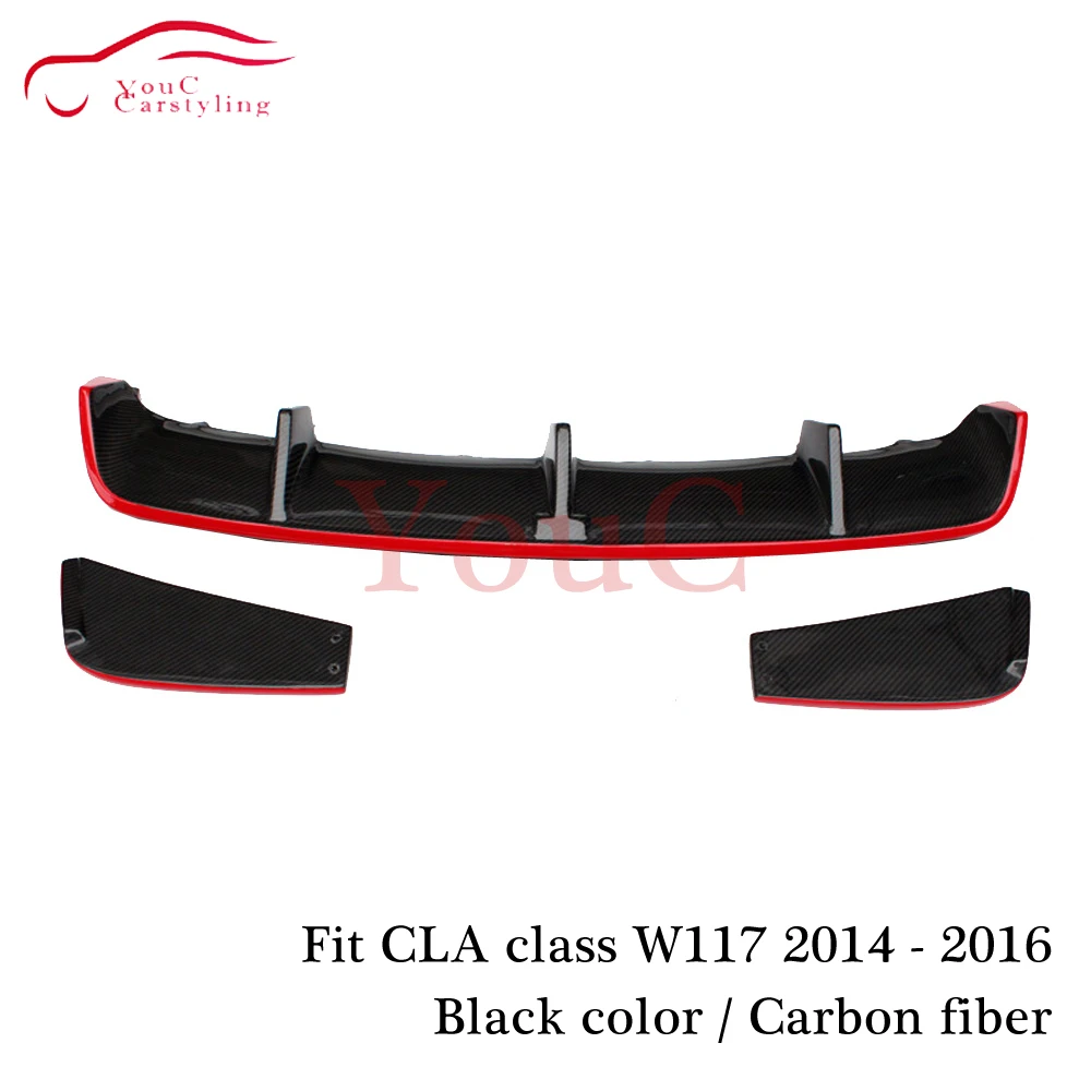 W117 углеродного волокна заднего бампера для Mercedes cla класс W117 A117 C117 CLA180 CLA200 CLA250 CLA45 AMG