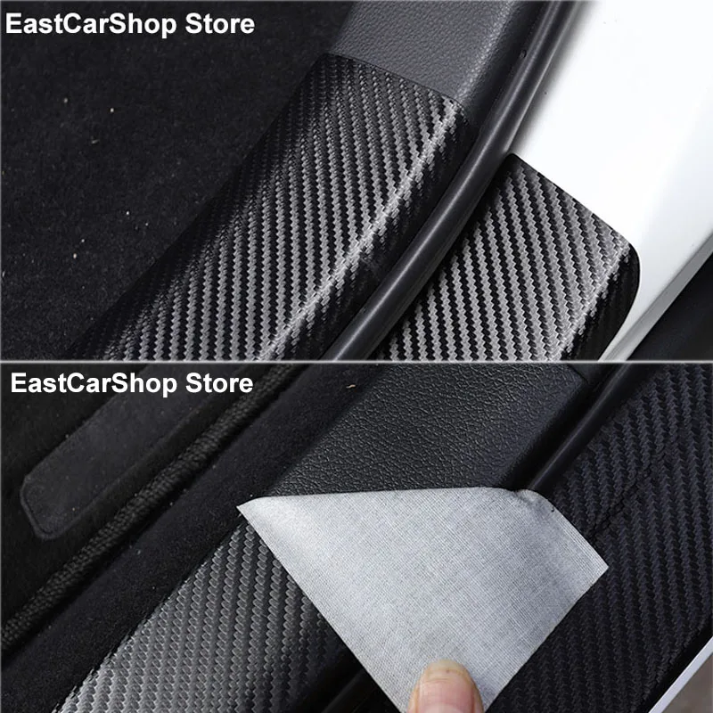 Car Door Threshold Protective PU Leather Sticker Accessories Door Sill Welcome Pedal Cover for Toyota RAV-4 RAV4 2021 2020 2019