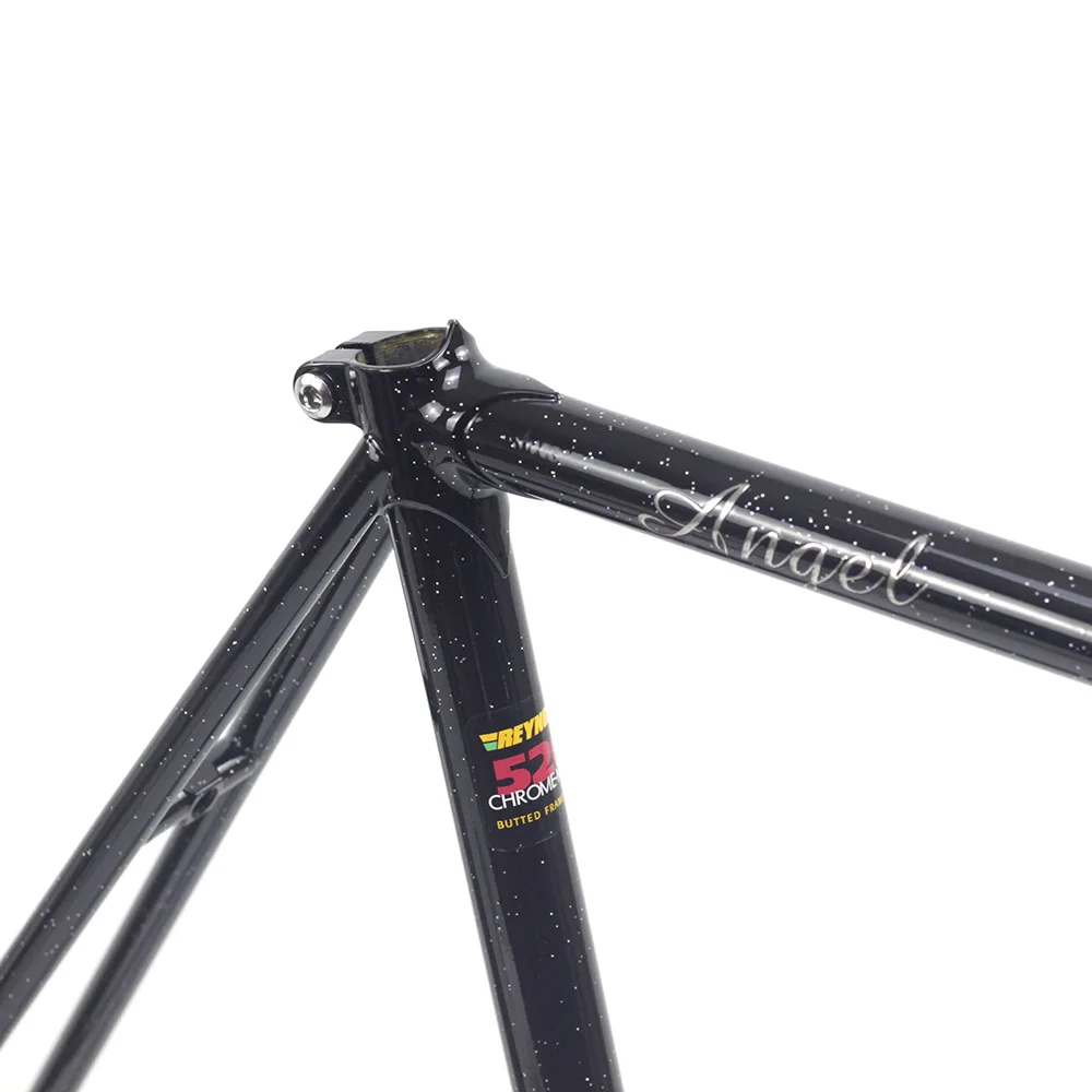 Угол Reynolds 520 фиксированная Шестерня рамка вилка 53 см наконечник хром Cr-mo сталь Fixie Track велосипедная рама супер качество
