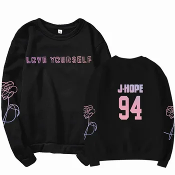 

Women Sweatshirts Kpop Bangtan Boys J-hope Jimin Jungkook Fans Supportive Hoodie Oversized Fleece Coat Harajuku Tops Suga V