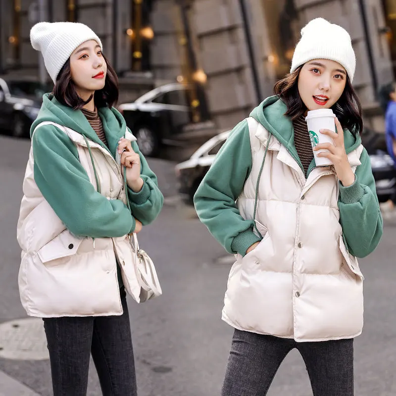 

Off Season down Jacket Cotton-padded Clothes WOMEN'S Dress Thick 2019 New Style Early Winter Coat Network Kapok Coat Fashion INS