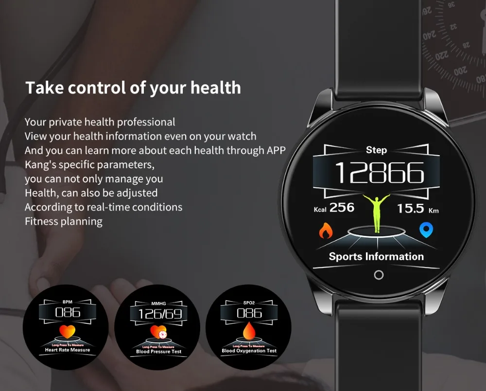 Спортивные Смарт-часы IP67 водонепроницаемый смарт-браслет сердечный ритм кровяное давление напоминание о здоровье спортивный умный Браслет для женщин и мужчин