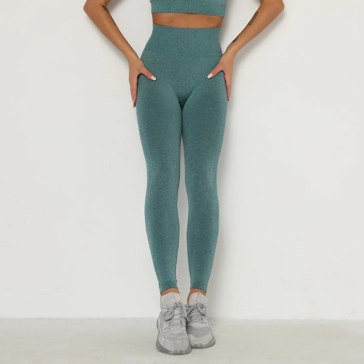 Women Gym Yoga Seamless Sports Pants Push Up Leggings Stretchy High Waist Athletic Exercise Fitness Leggings Activewear Pants