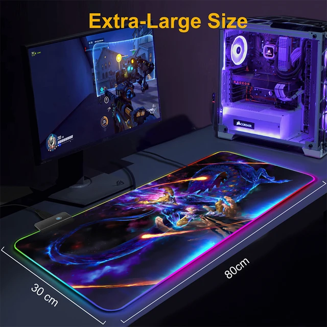 Gaming XXL Mouse Pad RGB LED - Mouse and Keyboard Desk Pad