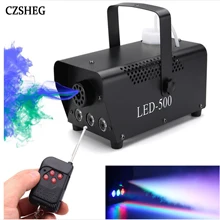 Machine à fumée colorée Disco, expédition rapide, mini LED, Brumisateur à distance, pour DJ, fête de Noël 