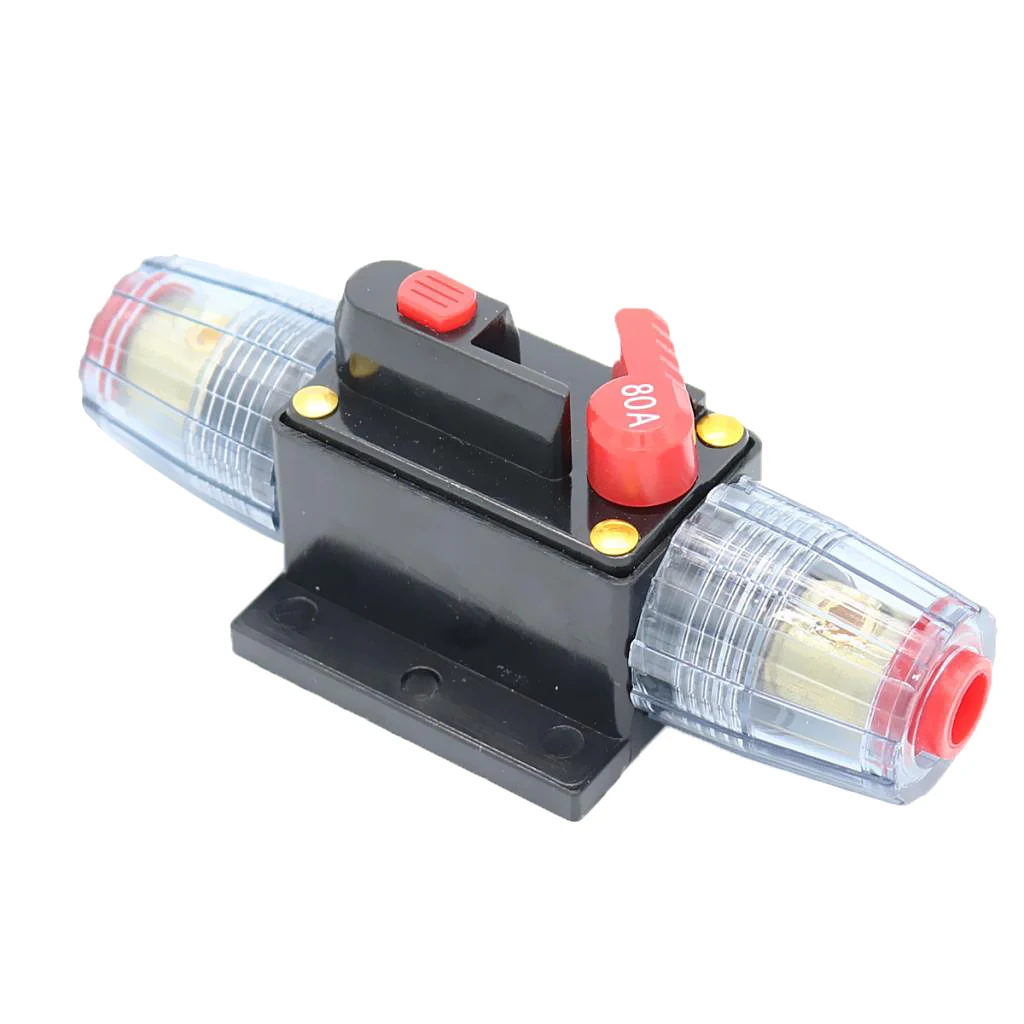 80AMP Car Boat DC 12V-24V Car Stereo Audio System Circuit Breaker Reset Fuse