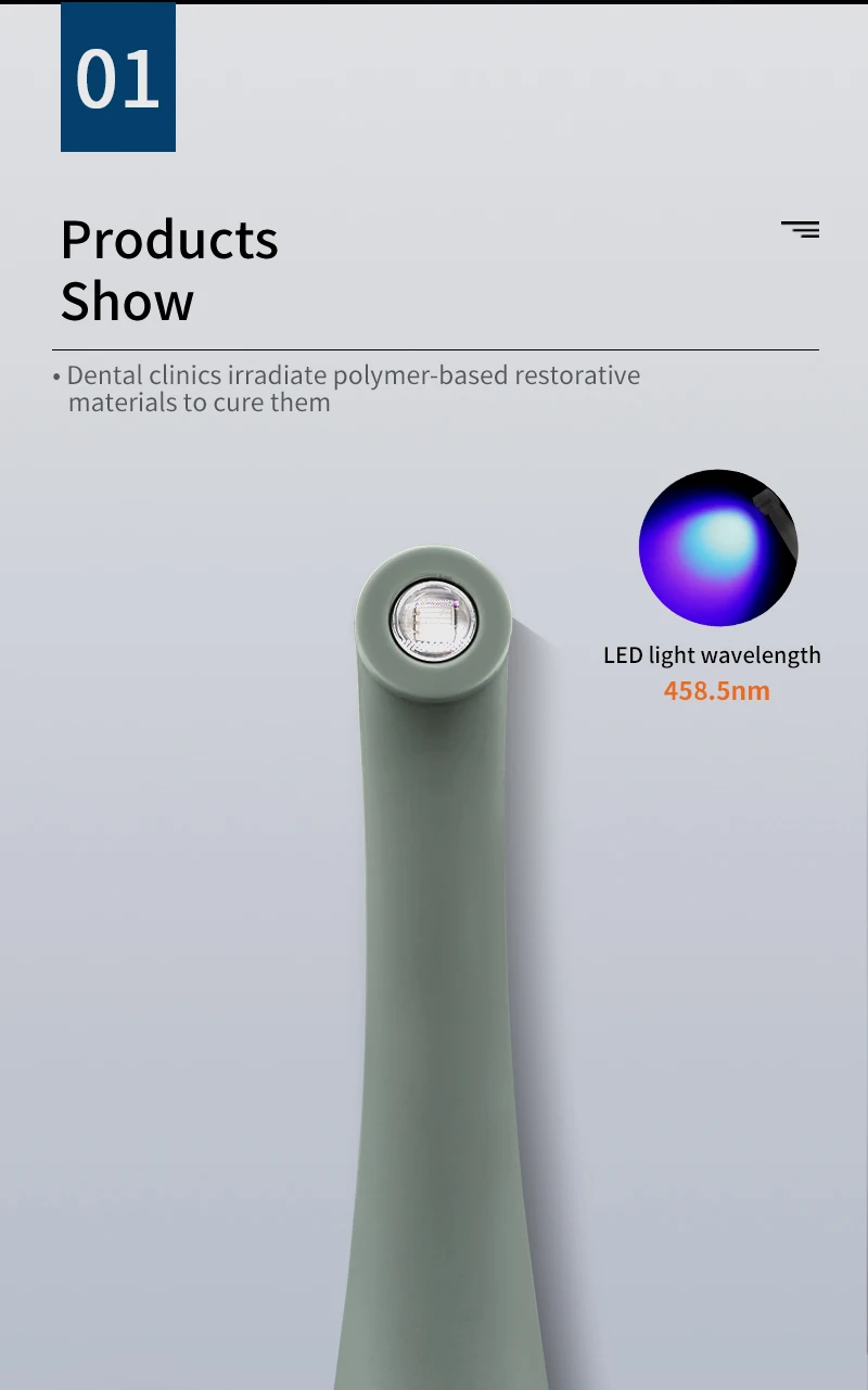 VVDental 3S LED-Polymerisationslampe für Zahnmedizin, Photopolymerisationslampe, Harzhärtungslicht 2200mW/c ㎡ UV-Lampe für Resin-Polymerisation in der Zahnmedizin – Detail 4