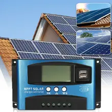 Предел 100 30-100A регулятор MPPT солнечной панели Контроллер заряда 12 V/24 V Авто отслеживания фокуса