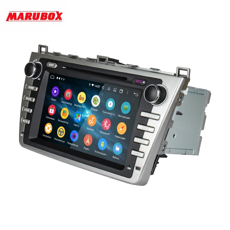 Штатная магнитола для MAZDA 6 2007-2012, MARUBOX KD8220, Штатное головное устройство для MAZDA 6, Android 9.0, Восьмиядерный процессор,встроенный DSP, IPS экран, Встроенная 64GB, BlueTooth, DVD