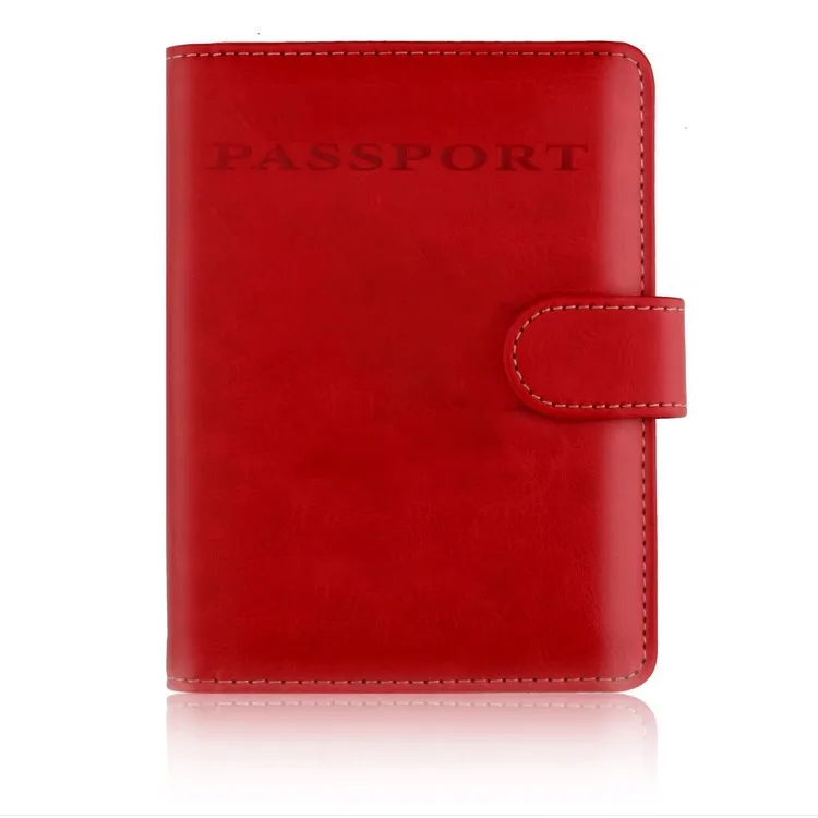 Паспорт RFID ID держатель карты SWDF бренд Air Passport Обложка для женщин Россия чехол для документов для девочек Чехол кошелек Kaart pakket - Цвет: gesp red