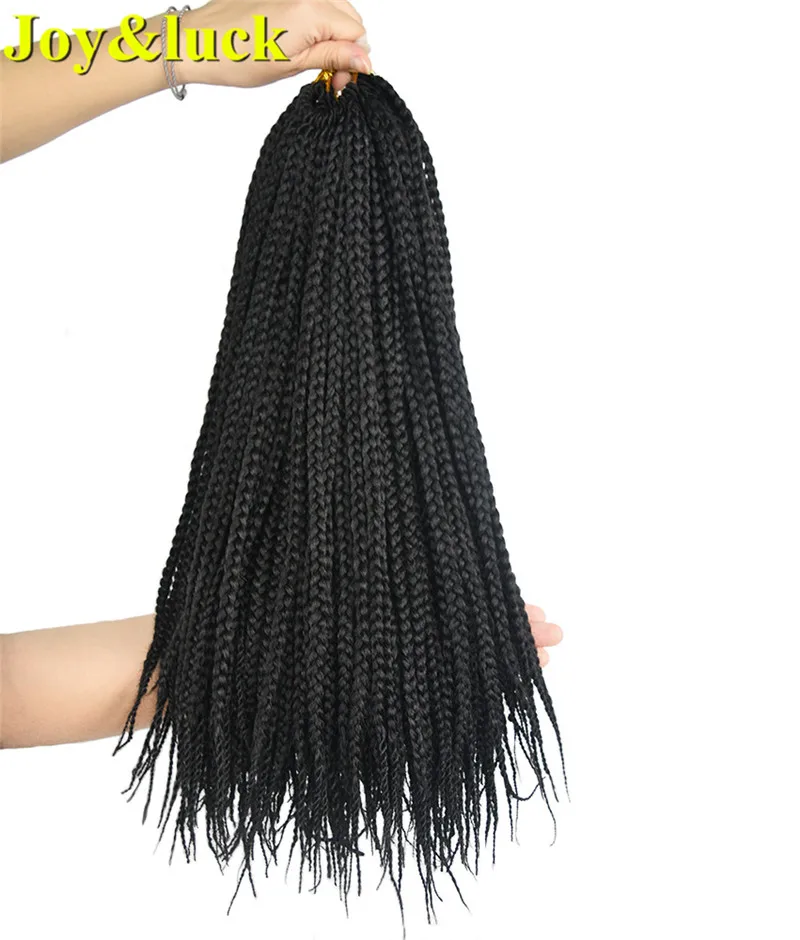 black Joy&luck, 22 дюйма, длинные косички, синтетические, на крючках, косички, волосы, Омбре, цвет, наращивание волос, косичка - Цвет: black