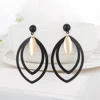 WYBU-pendientes triangulares de estilo veraniego, dorado Negro, estrella, Pendientes colgantes circulares, gota de agua, joya Alli Express, Bisutería ► Foto 2/6