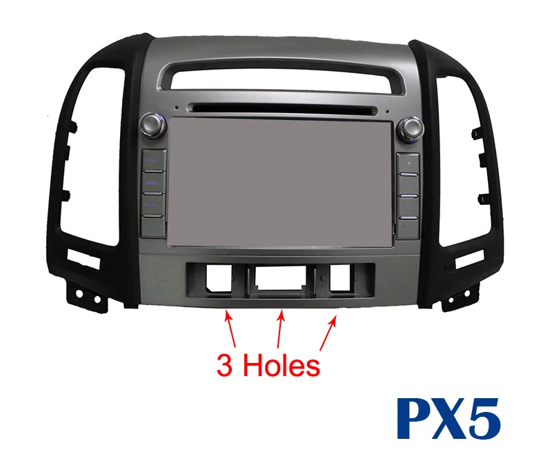 PX5 With 64GB ROM PX6 автомобильный dvd-плеер DSP ips Android 9,0 64 ГБ+ 4 Гб gps карта AHD RDS радио wifi Bluetooth 4,2 для hyundai Santa Fe 2005-2011 2012 - Цвет: PX5 With 64GB ROM