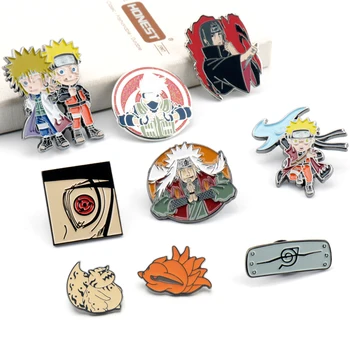 

Naruto Brooch Cartoon Figure Enamel Pin Jewelry Uzumaki Naruto /Uchiha Sasuke Pins Brooches for Women Men Kids Gift XZ1111