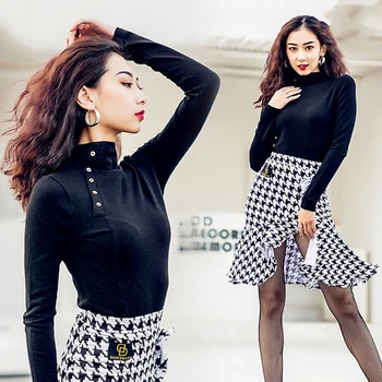 

Latin Dance Training Clothes 2020 New Dance Top Black Dance Costume Practice Competition Clothing Flamengo Modern Dance Top 3198