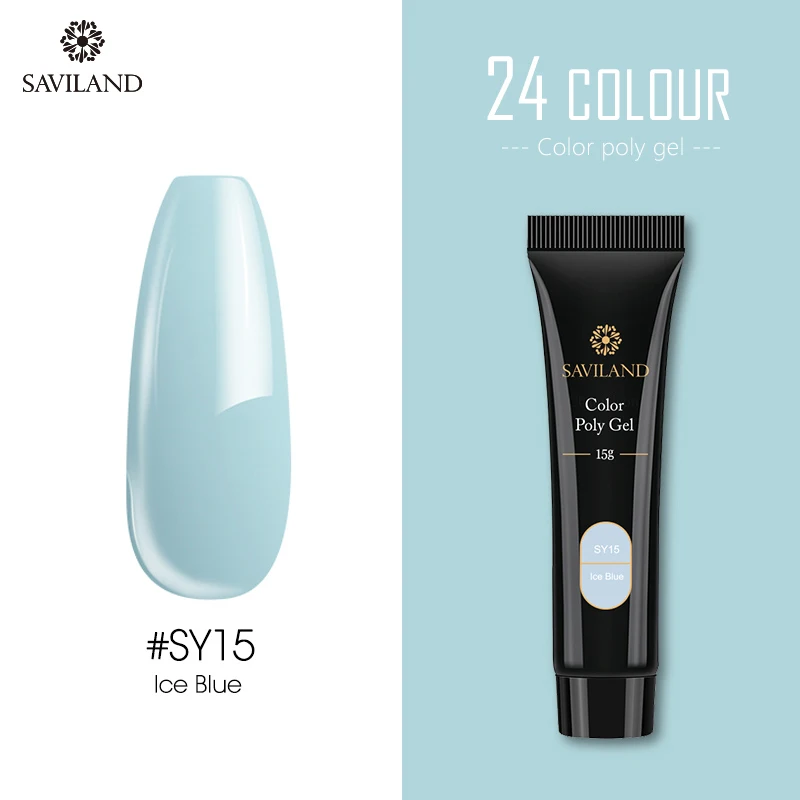 15G SY15 SAVILAND 15g Color Poly Gel Finger Extension 30g Red Blue Yellow Poly Gel Nail Gel Camouflage Soak Off UV Hard Fast Builder Gel - Цвет: 15G SY15