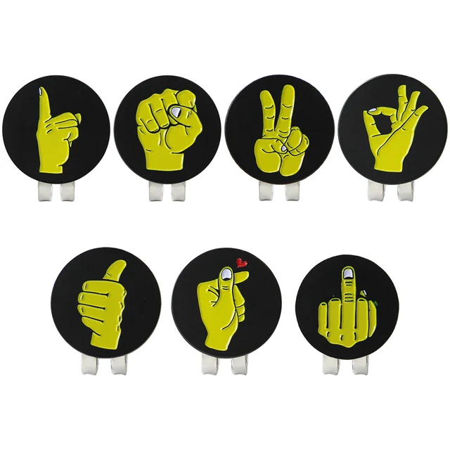 US $2.18 Alloy Silver Magnetic Visor Hat Cap Clip Removable Metal Golf Ball Marker Set Golf Ball Mark w Magn