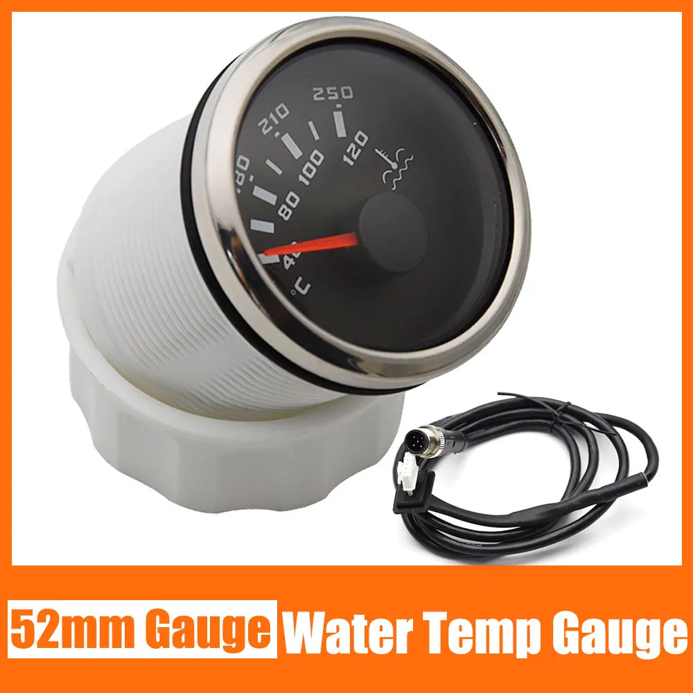 52mm Water Temperature Gauge 40120 Celsius 100 250 degrees Fahrenheit