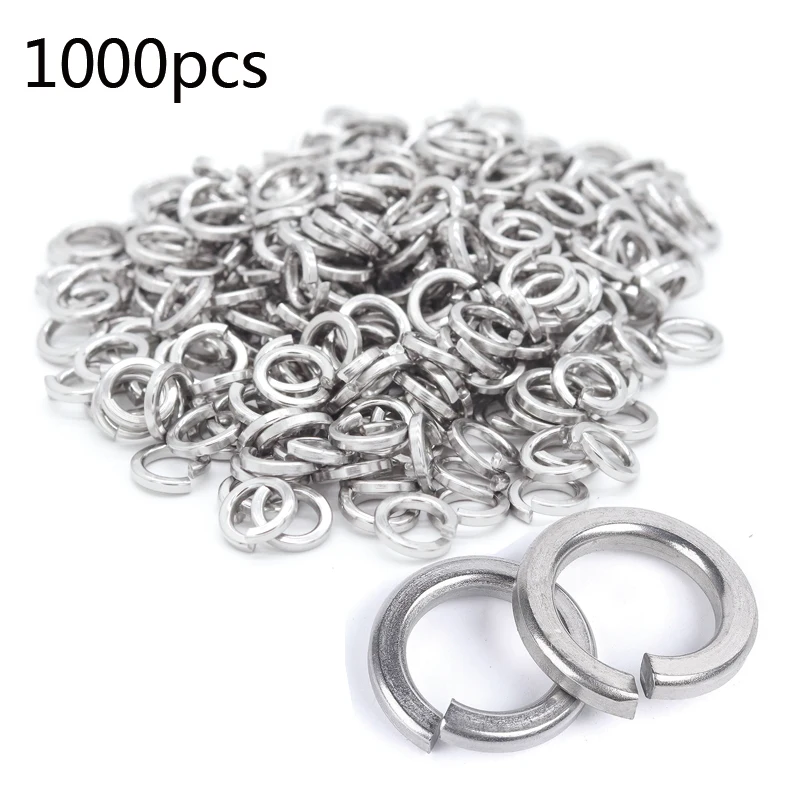 1000/500/250 шт M1.6 M2 M2.5 M3 M4 M5 M6 304 Нержавеющая сталь пружинных шайб прокладка для