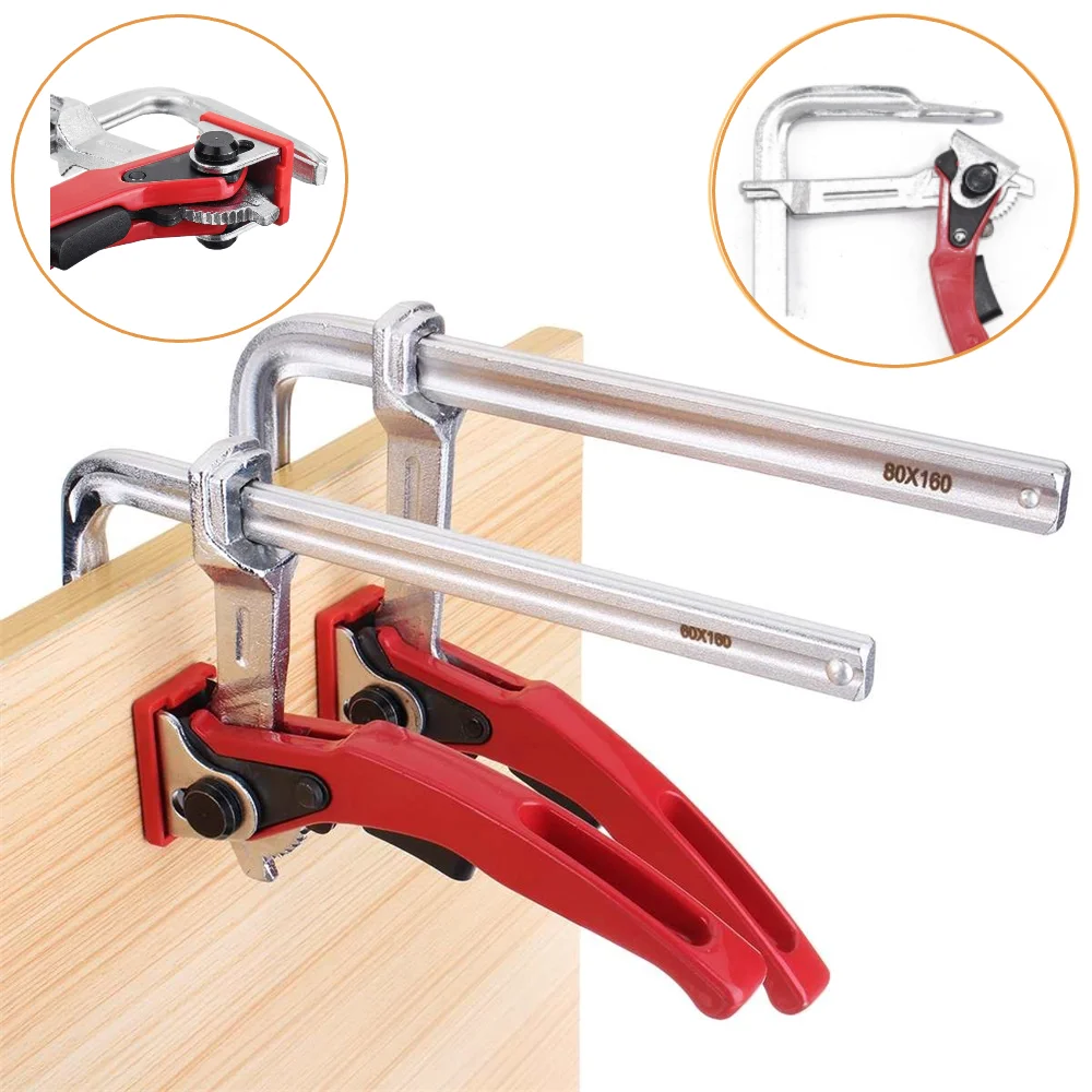 1pc/2pcs F Clamp Quick Guide Rail Clamp Carpenter F Clamp Quick