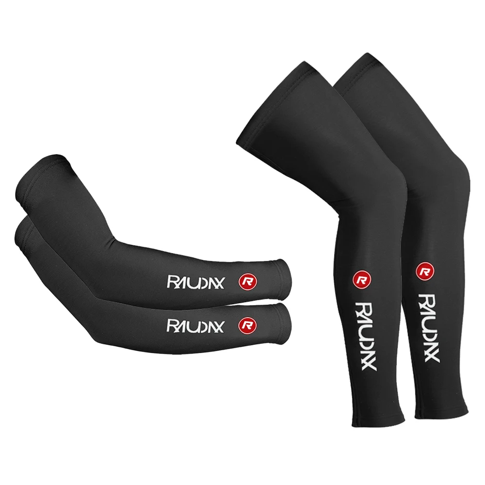Sun Protection Arm Sleeves Arm Sleeves Cooling Arm Sleeves Raudax Summer Leg Warmers Black UV Protection Cycling Arm Warmer Breathable Bicycle Running Racing MTB Bike Leg Sun Protection