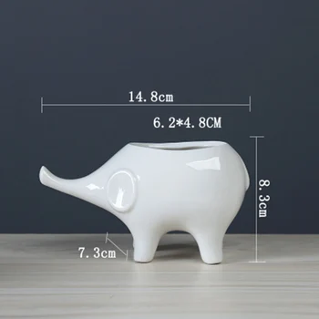 

Outdoor Gardening Simple Succulent Elephant Flower Pot Ceramic Flower Pot Desktop Potted Ornaments Elephant DC120