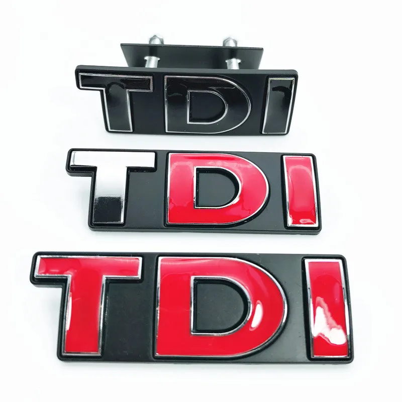 1 шт. 3D Металл и АБС-пластик TDI бамперная решетка загрузки эмблема знак, наклейка на автомобиль аксессуары для решетки для Volkswagen polo sedan Golf 4 passat b6