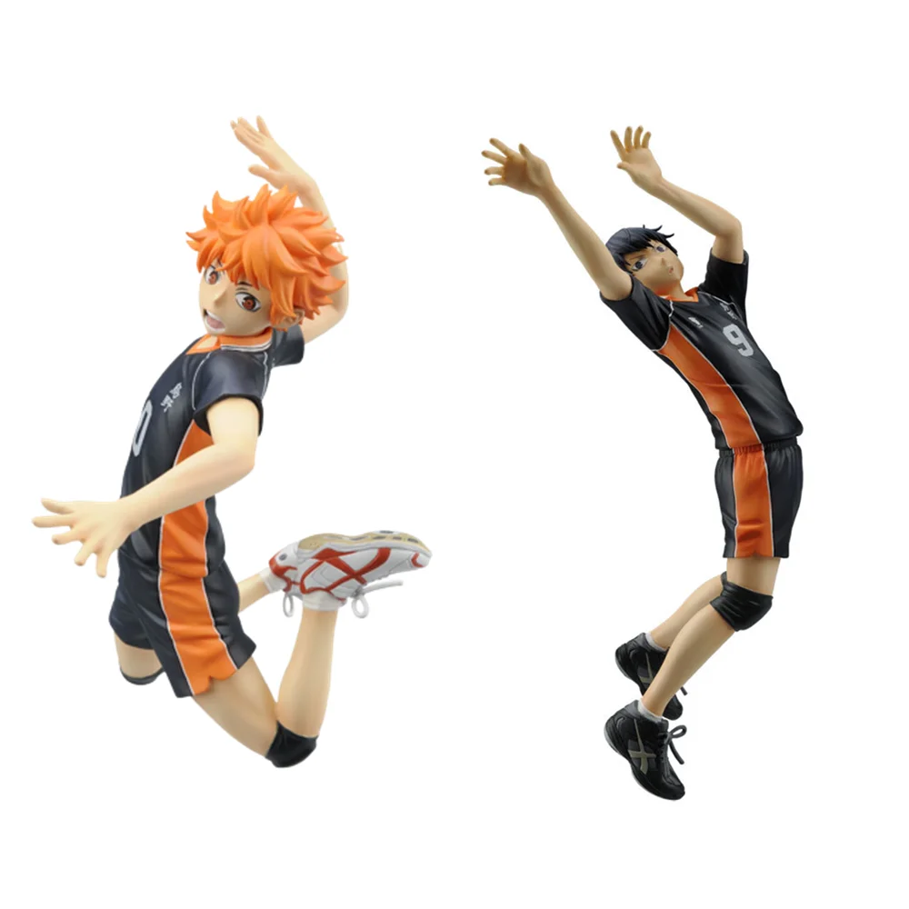 Action Figures Haikyuu Kageyama Tobio Hinata Shoyo Play Volleyball PVC Toys Syouyou Anime Figma Model Brinquedos Model Juguetes